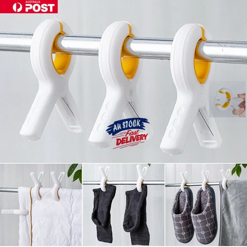 3/6 Pack Windproof Clips Pegs Large Clamp Clothes Beach Towel Home Drying Racks