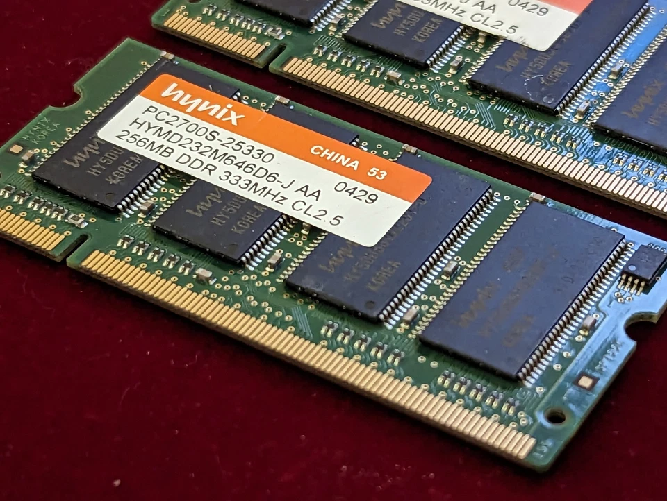 HYNIX 512 MB LAPTOP RAM, 333 MHz DDR1 PC2700S-25330, HYMD232M646D6-J AA, 200 PIN - Image 4 of 4