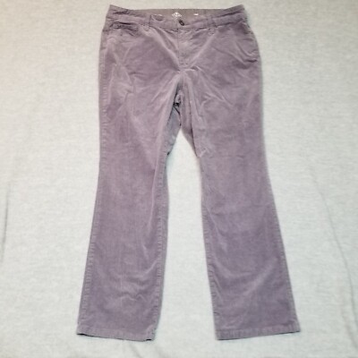 St Johns Bay Corduroy Pants Womens 16P Straight Leg Gray | eBay