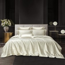 Luxurious Jacquard Silk Bedding Set Duvet Cover, Sheets set 100 Silk, 19mm 