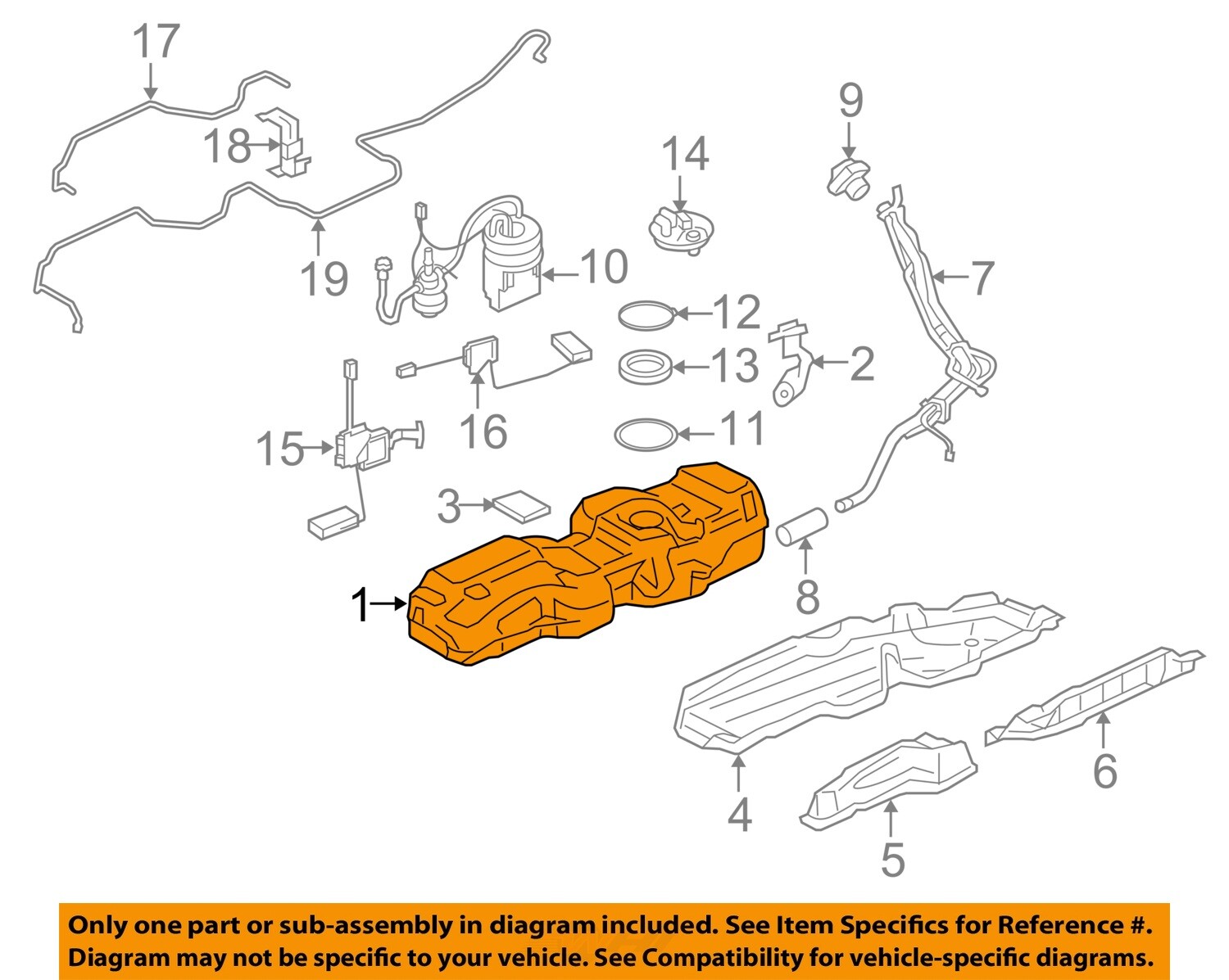 LAND ROVER OEM 10-13 Range Rover Sport Fuel System Components-Fuel Tank LR016241