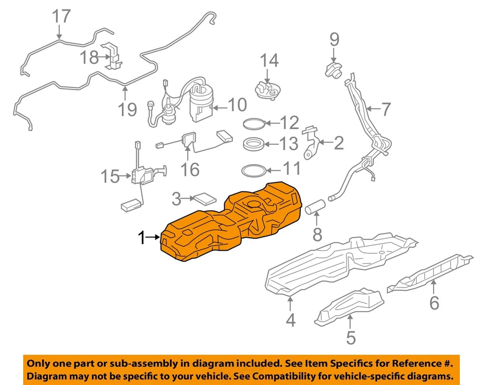 Used Fuel Tank fits: 2013 Land rover Range rover sport 5.0 Grade A - Image 3 of 4