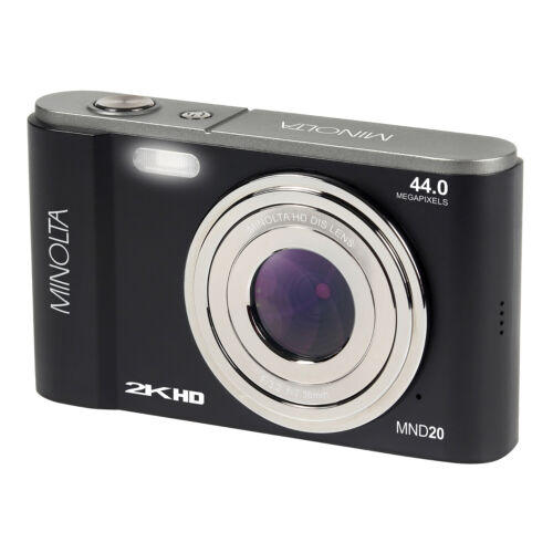 Minolta MND20-BK MND20 16x Digitalzoom 44 MP/2.7K Quad HD Digitalkamera - Bild 2 von 10