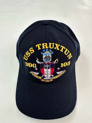 The Corps USS Truxtun DDG 103 Logo Blue Baseball Cap Hat One Size