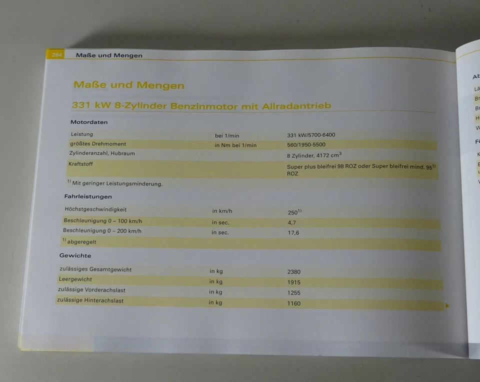 Bordmappe + Betriebsanleitung Audi RS6 C5 ( 4,2 liter V8 331kW ) Stand 05/2003 - Bild 3 von 3