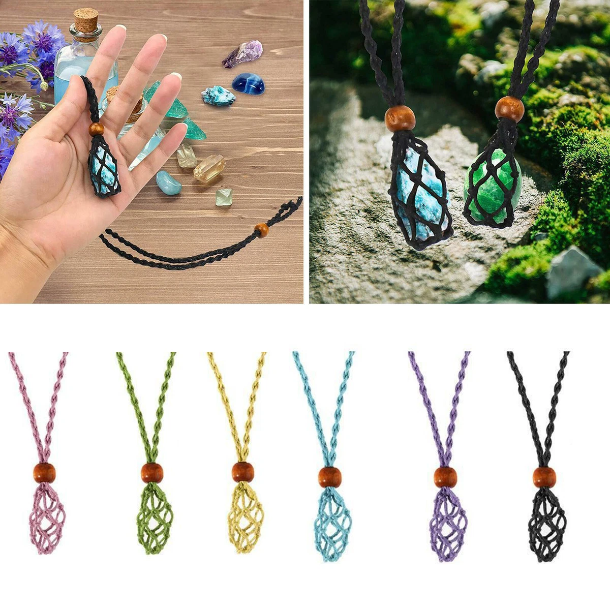 Rollooo Handmade Crystal Holder Necklace - Stainless Brazil | Ubuy