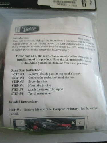 NEW VICTORY 2858103 CASE MOUNT 12V POWER SOCKET - 第 2/3 張圖片