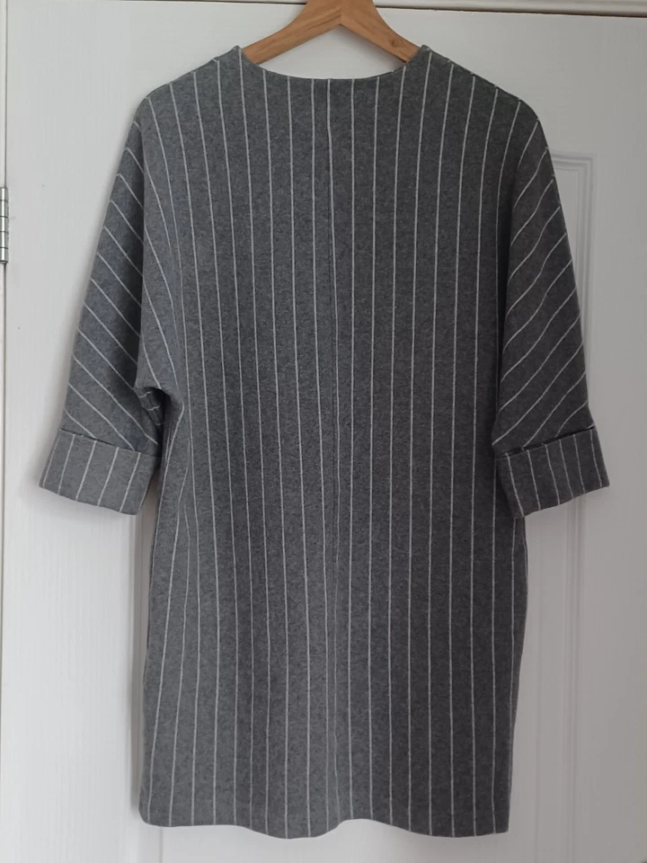 ZARA Womens Grey Striped Shift Dress Size S - Image 4 of 4