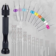 Drill Bits Pen Set Electronic Precision Pin Vise Hobby Handle Miniature Model
