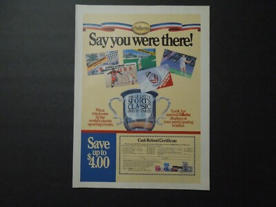 1987 GILLETTE Sports Classic Sweepstakes Magazine Ad - Say You Were There!