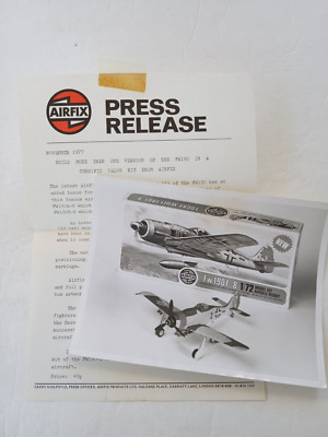 AIRFIX FOCKE WULF Fw 190 F-8 Assembled Model Press Release & Photo ONLY NO MODEL