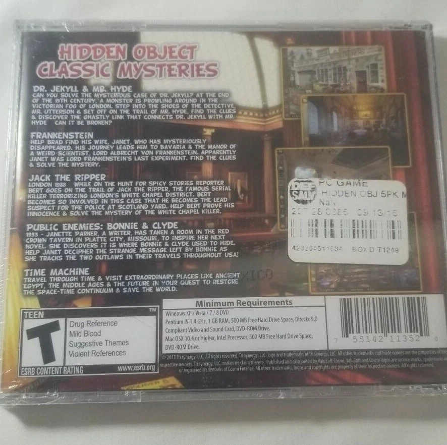 Hidden Object 5 Pack Classic Mysteries (PC/MAC, 2013) NEW/SEALED - Image 2 of 2