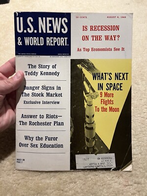 U.S. News & World Report 8/4/1969 Moon Mission Ted Kennedy Rochester Plan