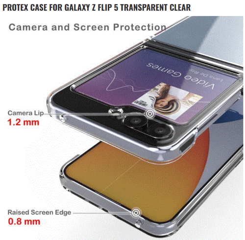SKULL DESIGN CLEAR GRAY ROSE 2-PC SLIM Cover Case FOR GALAXY Z FLIP 5 5G Phone - Picture 2 of 14