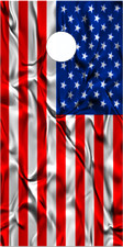 American Flag Skull Cornhole Wrap Bag Toss Skin Decal Sticker