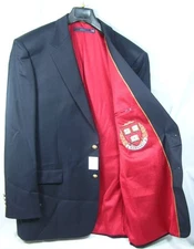 Harvard University Team Blazer Licensed Logo Sport Coat Short- Regular - Tall