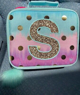 Justice Pastel Polkadot Ombre Initial A D G M N R S T Z Lunchbox Pom Pom Wow Ebay