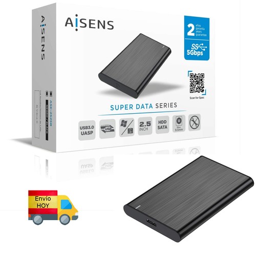 CARCASA CAJA DURO 2,5" AISENS USB 3.0/USB3.1 SATA HD SSD ENVIO HOY | eBay