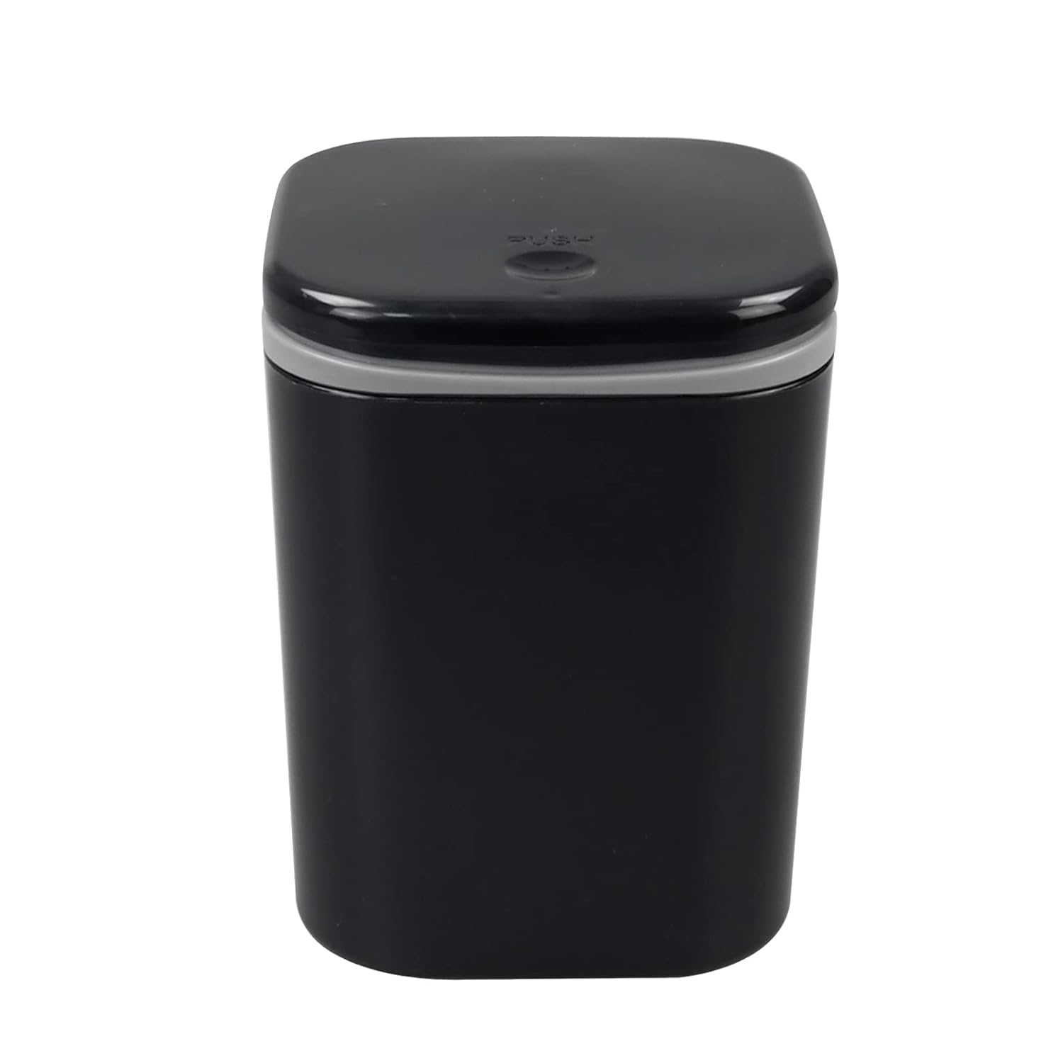 Plastic 0.5 Gallon Tiny Trash Can, Desktop Mini Waste Bin, Black