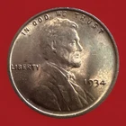1934-P LINCOLN CENT BU RED ORIGINAL  DETAILS FULL MINT LUSTER #400