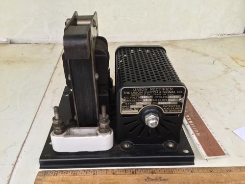 1927 vintage UNION SWITCH + SIGNAL Transformer RECTIFIER # RT11 antique RAILROAD
