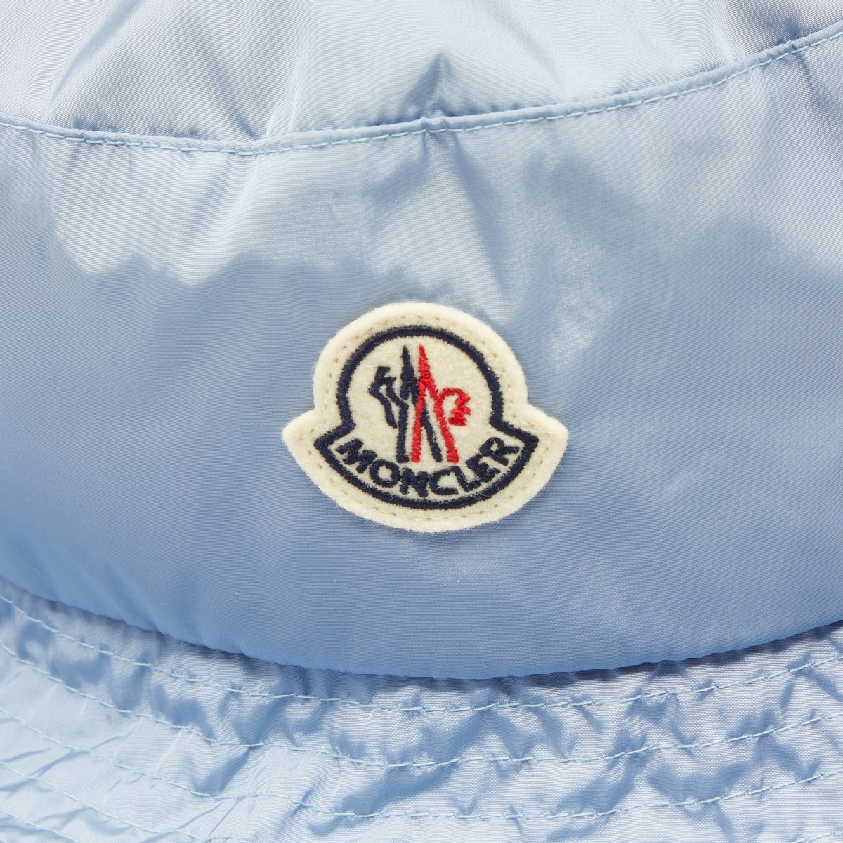 Moncler Blue Logo Applique Nylon Bucket Hat M | eBay
