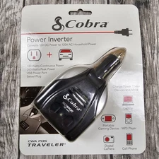 NEW! Cobra CWA P135 traveler Portable Power Inverter Converts 12V DC To 120V AC 