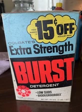 NEW NOS Vintage COLGATE BURST Laundry Detergent Powder 3lbs 1970’s