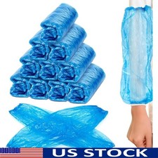 Disposable Waterproof Arm Sleeves Covers 100 Pack Elastic Oversleeves Work New