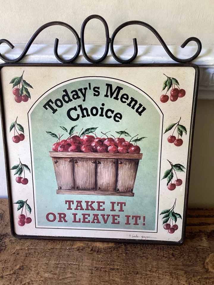 Kitchen Wall Art Rustic Farmhouse Menu Joke metal - Image 2 of 4