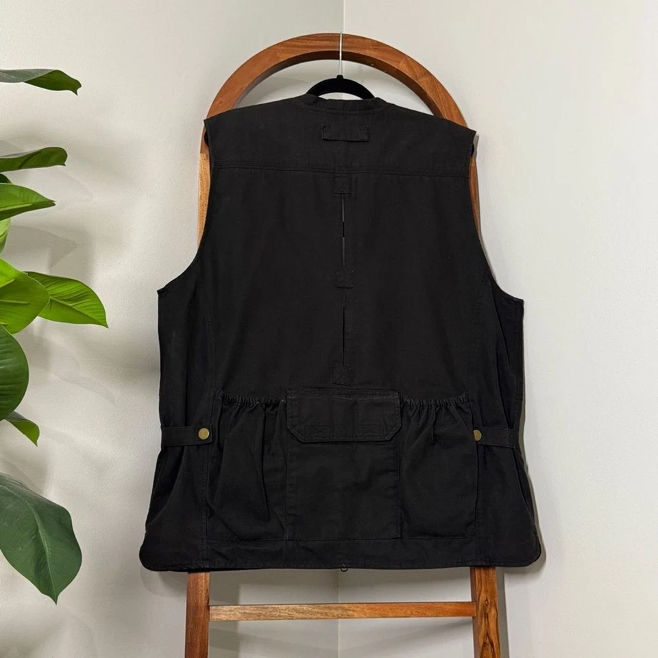5.11 Tactical LARGE Black Hunting Cargo Pockets Utility Canvas Vest Style 80001 - Image 2 of 4