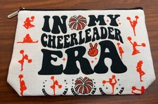 Cheerleader Makeup Cosmetic Bag Cheerleading Cheer IN MY CHEERLEADER ERA 10  X7  