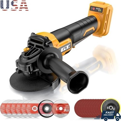 Cordless Angle Grinder 20V Brushless 9500RPM Portable Cutting Grinding Tool Kit