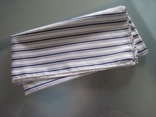 Vintage Navy  White Stripe 21 x 21 Scarf Rolled Edges NOS