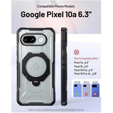 Military Grade Drop Proof Cover for Pixel 10a  Black/Clear