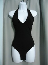Woman Small Black Halter Bodysuit