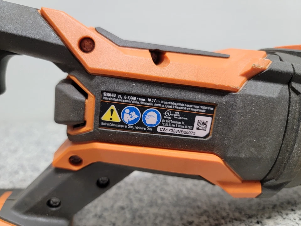 Ridgid R8642 Orbital Reciprocating Saw Gen5X 18V Li-Ion Cordless - Image 3 of 4