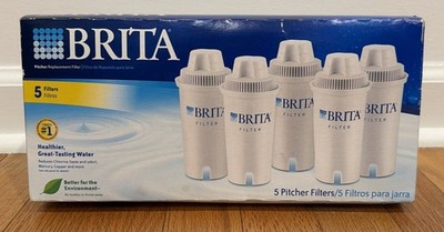 Brita Pitcher Replacement Water Filters Cartridges - Box of 5 Pack Filters New