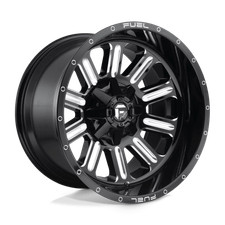 20X9 Fuel 1PC D620 HARDLINE 8X180 20MM GLOSS BLACK MILLED