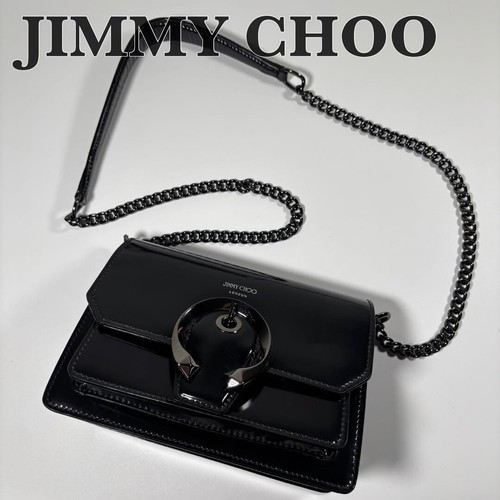 JIMMY CHOO Shoulder bag Madeline Black Authentic From Japan