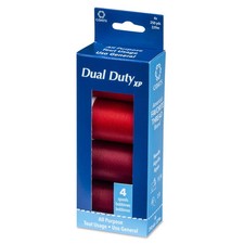 Dual Duty XP All Purpose Sewing Thread, 4 Spools "Reds"