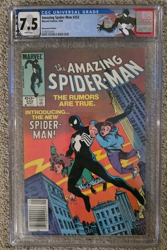 Amazing Spider-Man #252 CGC 7.5 Newsstand 1st Black Suit White Pages 1984