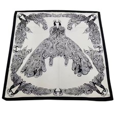 Large Square Scarf 43" Silk Scarf Fashion Scarves Silk Feeling Hair Vb19