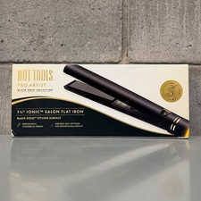 Hot Tools Pro Artist Black Gold 1  Inch Ionic Salon Flat Iron HT7123BG