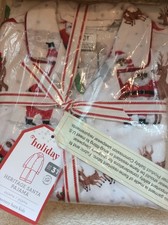 Pottery Barn Kids Heritage Santa Toddler Flannel Holiday Pajama PJ Set NWT 3T