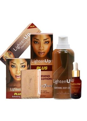 Lighten-Up Plus 4-pc Set (Lotion, Serum, Soap & Gel)