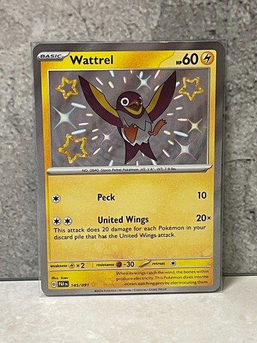 Pokemon Paldean Fates Wattrel 145/091 (NM)