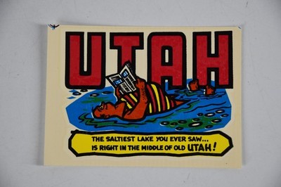 Vintage Automobile Decal Transfer Utah Saltiest Lake You Ever Saw MCM Travel