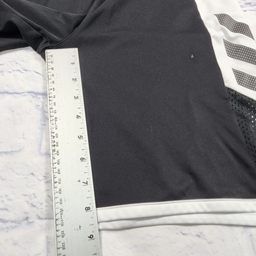 Adidas YOUTH XL 18/20 AeroReady Basketball Gym Shorts Black White Logo - Picture 3 of 12