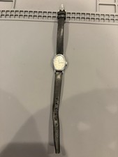 Timex Ladies Oval Quartz Watch Black Leather ...